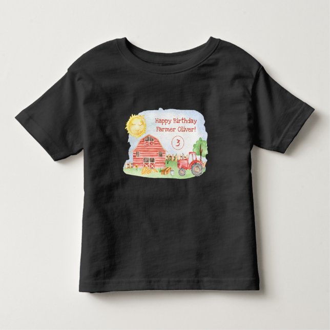 Camiseta Lindos Pequenos Meninos Feliz Aniversário Menino F (Frente)