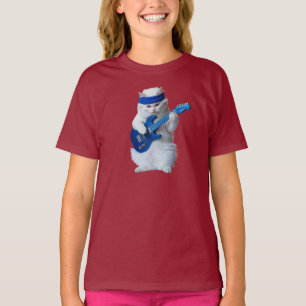 Camiseta Lindos Persianos Brancos Crianças Estrelas do Rock