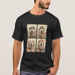 Camiseta Lindos Retrievers Dourados Outono Amantes de Cães