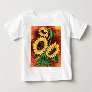 Camiseta Lindos Três Girassóis - Pintura Migrada