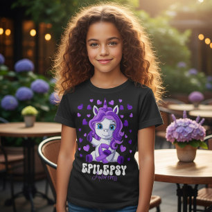 Camiseta Lindos Unicórnios Conscientização sobre Epilepsia