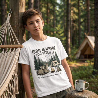 Camiseta Lindos Veados de Acampamento Infantil Vintage