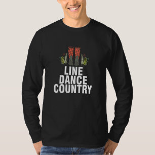 Camiseta Line Dance Country Boots Western Music Flowers Mus