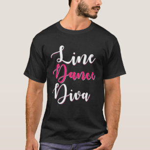 Camiseta Line Dance Diva Engraçado Cowgirl Meninas Gift Lin