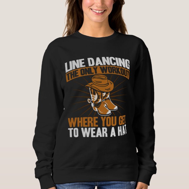 Camiseta Line Dancing Dance Teacher Workout wear a hat (Frente)