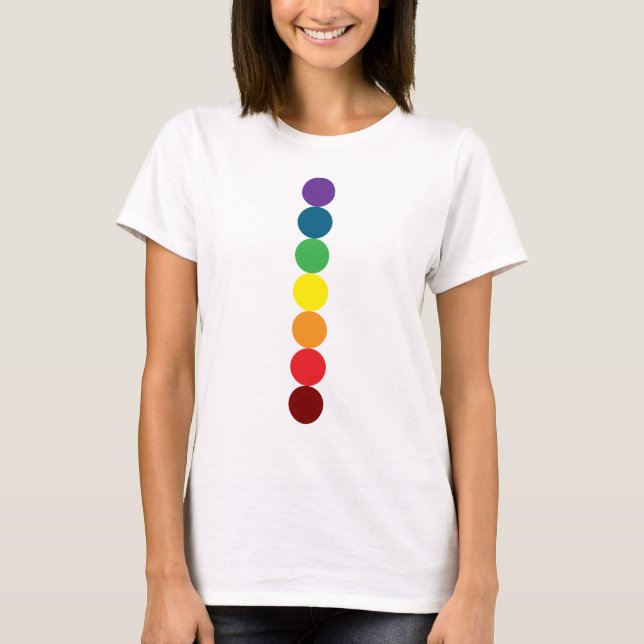 Camiseta line of rainbow circle chakra (Frente)