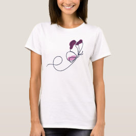 Camiseta Lineart butterfly purple