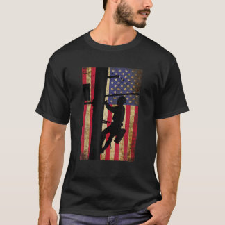 Camiseta Lineman American Flag | Cabo Elétrico Gif