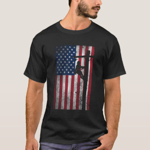 Camiseta Lineman American Flag Electric Lineman Gift