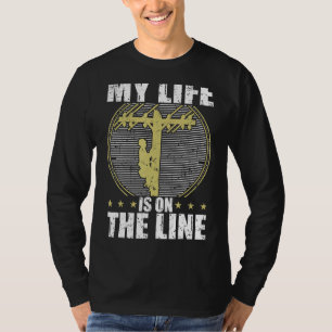 Camiseta Lineman American Power Line Electric Technician Wo