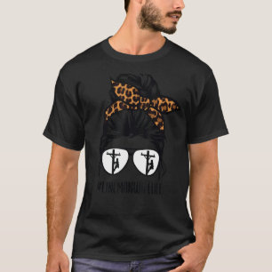 Camiseta Lineman Esposa Vida Mensageira Óculos De Cabelo De