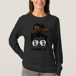 Camiseta Lineman Esposa Vida Mensageira Óculos De Cabelo De