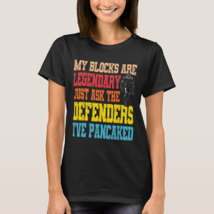 Camiseta Lineman Legendário Pancake Bloqueia Futebol Engraç