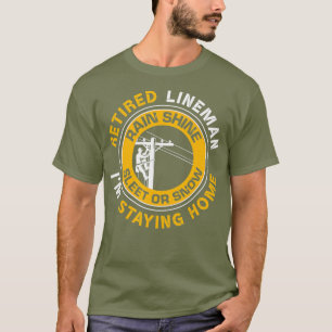Camiseta Lineman Lineworker, aposentado, Power Lineman