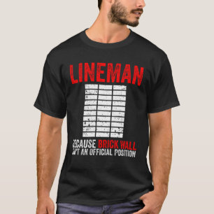 Camiseta Lineman, Ofensivo Americano de Futebol