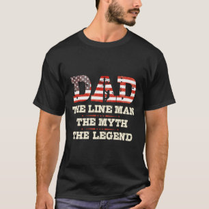 Camiseta Lineman Oferece Pai De Trabalhador Da Linha O Mito