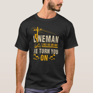 Camiseta Lineman Oferece Trabalhador Da Linha Como Nós Ou N