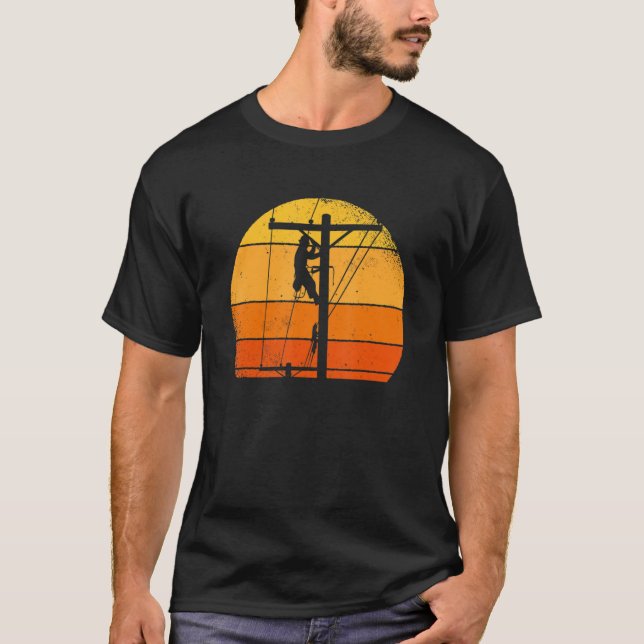 Camiseta Lineman Para Eletricidade E Lineworker 1 (Frente)