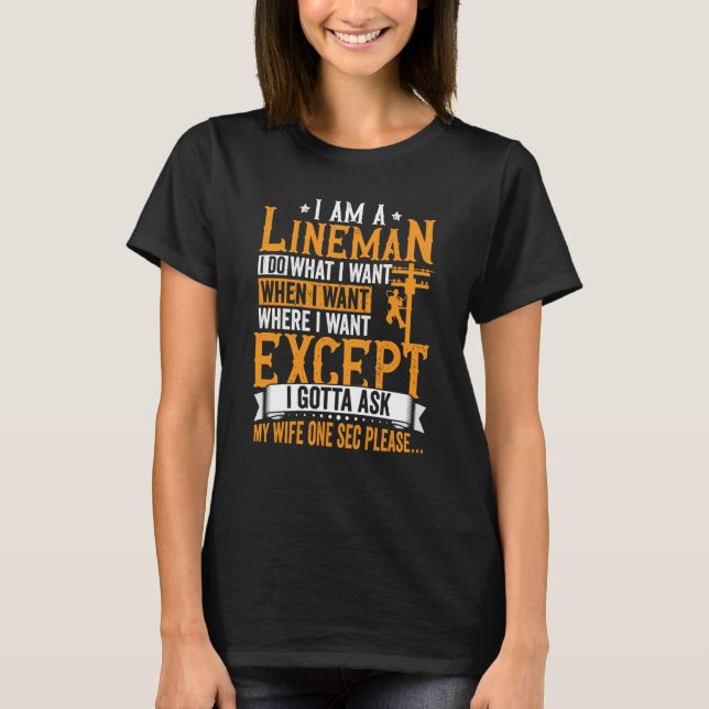 Camiseta Lineman Roupa Electronics Power Pole Eletric Lin (Frente)