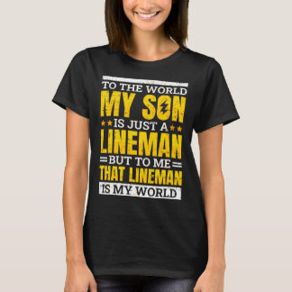 Camiseta Lineman Son para a mãe e pai do linmen