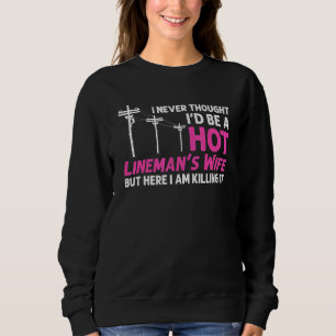 Camiseta Lineman Wife Design Para Mulheres Lineman Linework