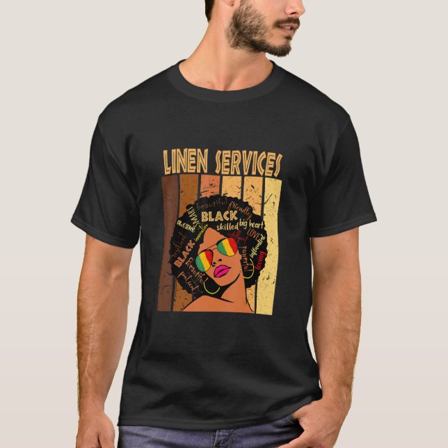 Camiseta Linen Services Afro-Americano Black History (Frente)