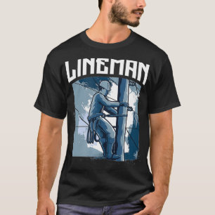 Camiseta Lineworker Electric Lineman Design para uma linha 