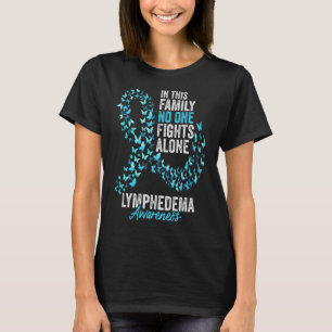 Camiseta Linfedema Sensibilização Mês Borboletas Azul Claro