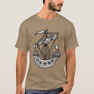Camiseta Linfhad (navio heráldico) - Camisa-T preta
