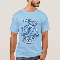 Linfhad (Navio Heráldico) - Estilo Indigo Blue T-S