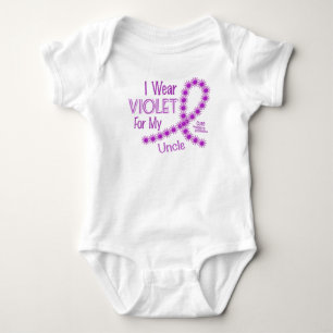 Camiseta Linfoma de Hodgkins eu visto a violeta para meu