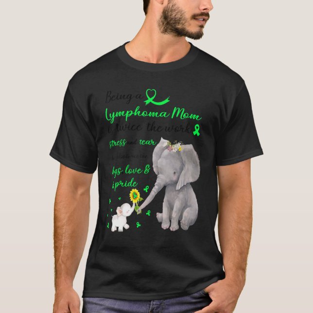 Camiseta Linfoma Elefante Forte Mãe Duas Vezes O Amor (Frente)