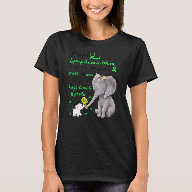 Camiseta Linfoma Elefante Forte Mãe Duas Vezes O Amor (Frente)