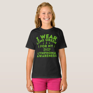 Camiseta Linfoma Personalizado Visto Verde limão Para Meu P