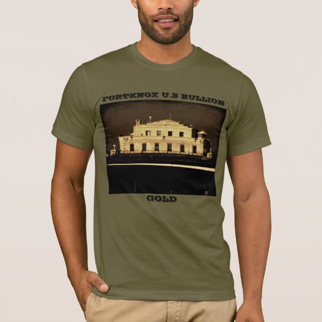 CAMISETA LINGOTE DOURADO DE FORTKNOX E.U.! (Frente)