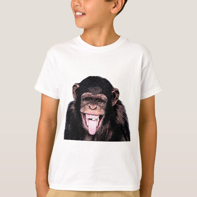 Camiseta Língua chimpanzé (Frente)