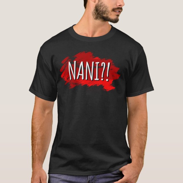 Camiseta Língua de linha japonesa What Nani (Frente)
