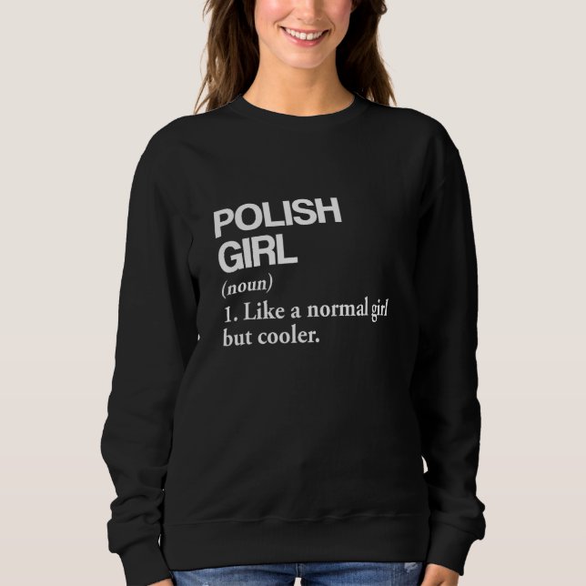 Camiseta Língua de país do Polônia de definição de menina p (Frente)