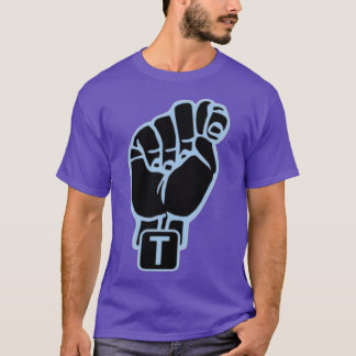 Camiseta Língua de sinais americana Carta T homens e rapaze