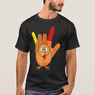 Camiseta Língua de Sinais Americana Eu Amo Você Dia de Ação