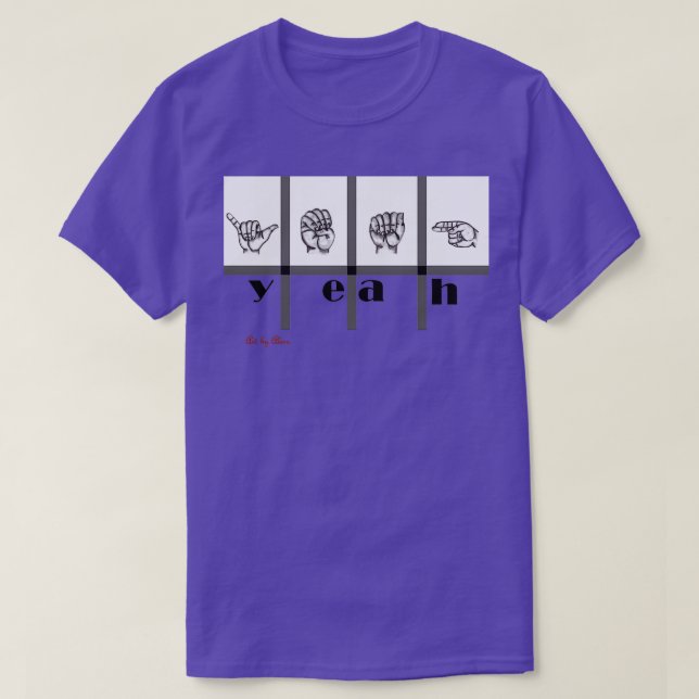 Camiseta Língua de Sinais Art Sim 1 (Frente do Design)