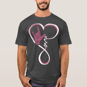 Camiseta Língua de sinais de amor Coração