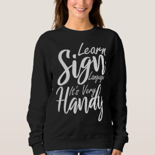 Camiseta Língua de Sinais de Aprendizado Língua de Sinais A