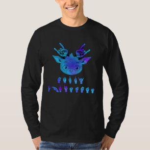 Camiseta Língua de Sinais Natal Rena Surdo ASL consciência