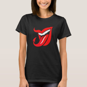 Camiseta Língua do Diabo Fantasia Preguiçosa de Halloween A