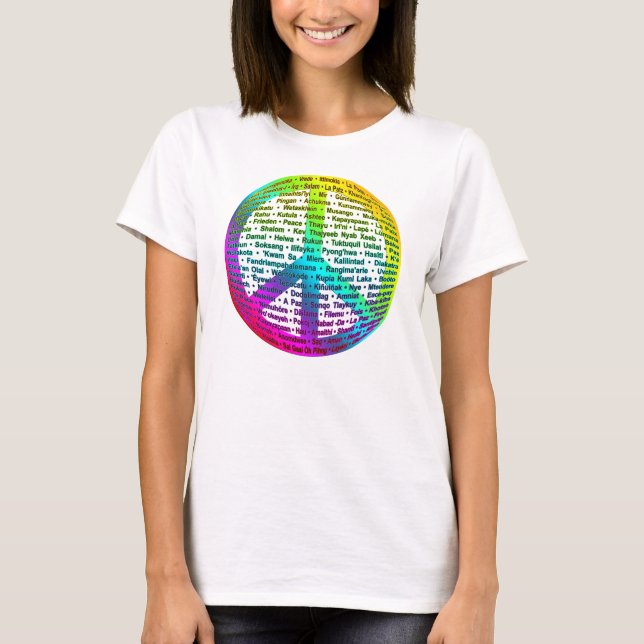 Camiseta Língua do Mundo da Paz (Frente)