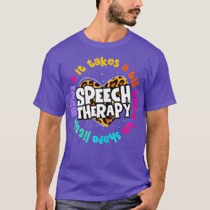 Camiseta Língua falante Patologista da fala Terapia Leopard