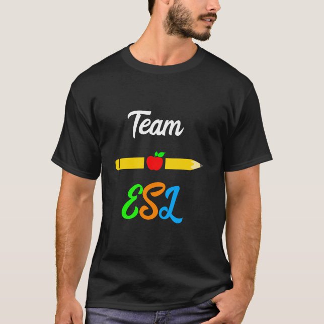 Camiseta Língua Inglesa do Dia de Apreciação da Equipe de P (Frente)