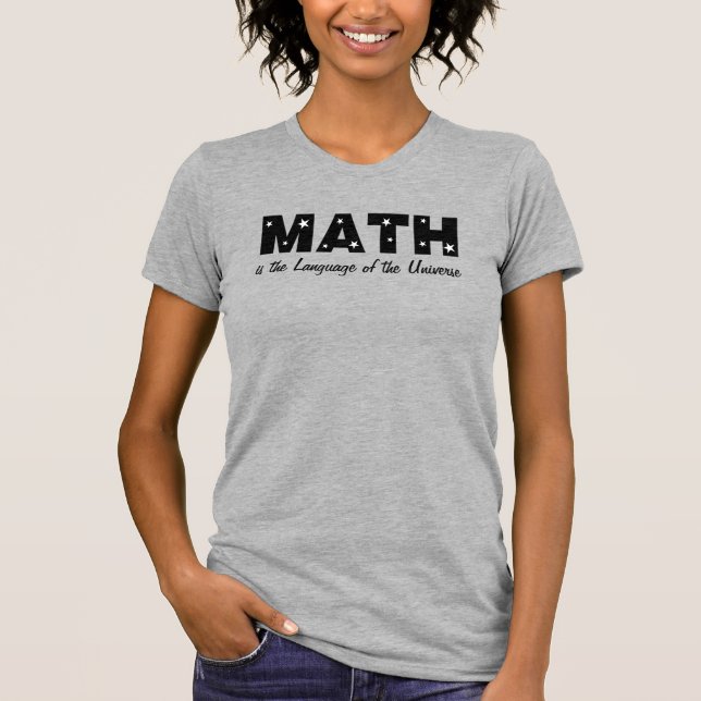 Camiseta Língua Matemática Do Universo (Frente)