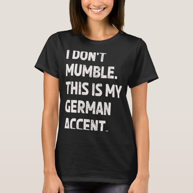 Camiseta Língua Mumble Alemã Accent Não Nativa Inglesa Sp (Frente)
